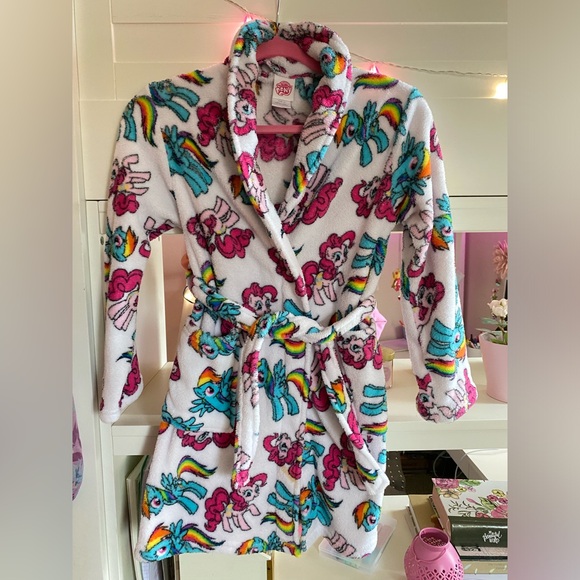 🌸3/$30🌸 My Little Pony Pinkie Pie and Rainbow Dash Fluffy Children’s Bath Robe - Picture 1 of 8